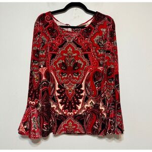 Chico's Size 3 Velvet Romantic‎ Boho Goth Womens XL Dark Feminine Eclectic Glam